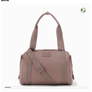 Dagne Dover Medium Landon Carry All in Dune with cross body strap